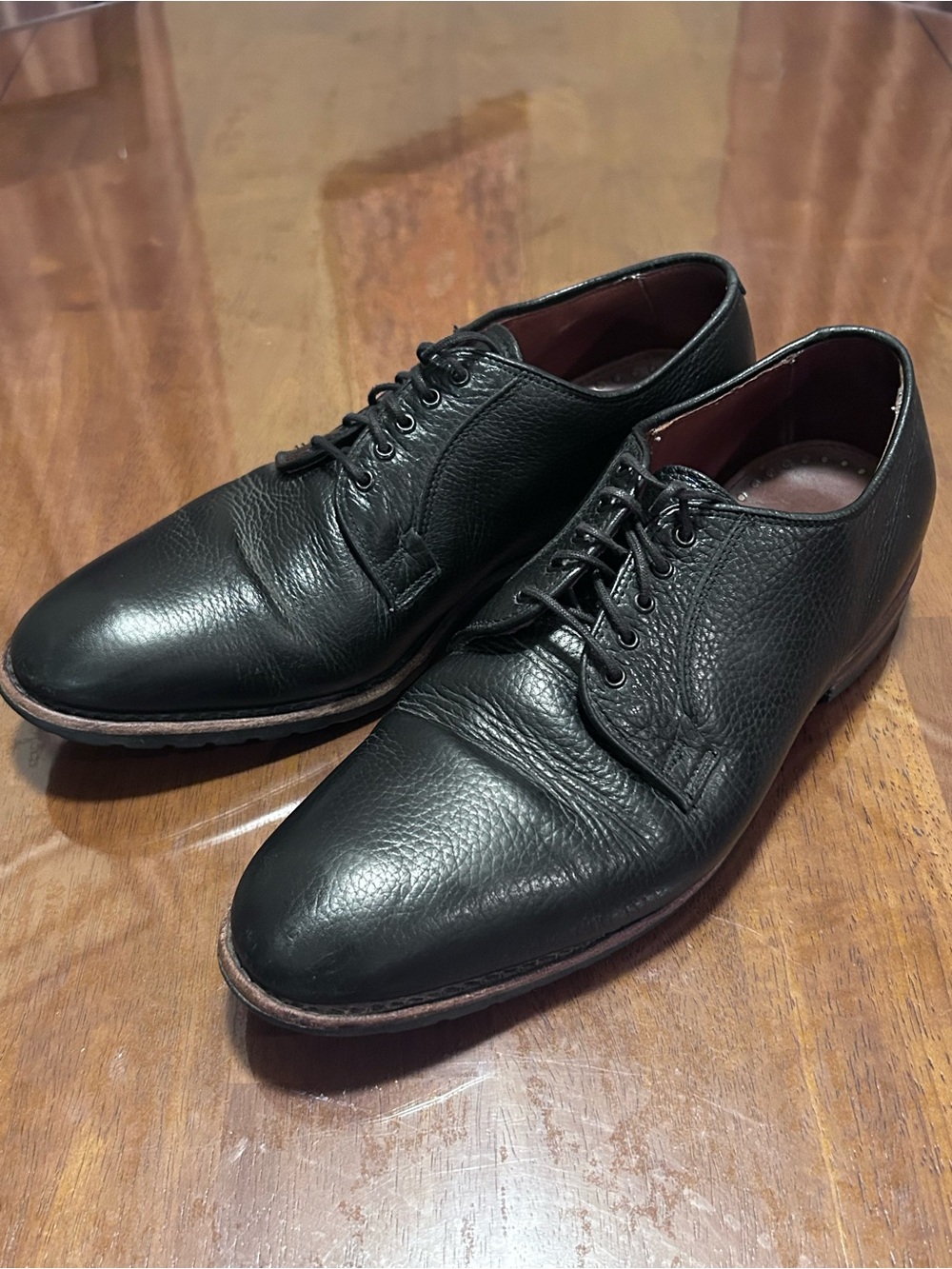 Allen Edmonds Men’s Size 10D Black San Marco Leather Derby Oxford Lace Up 5702